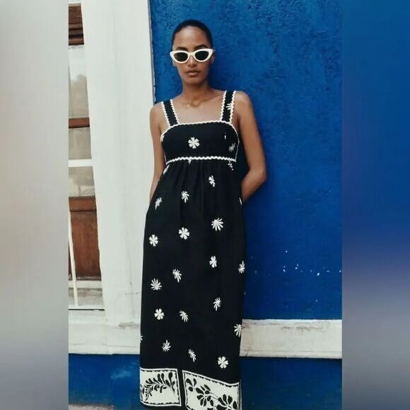 ZARA PRINTED MIDI DRESS‎ - Picture 6 of 10